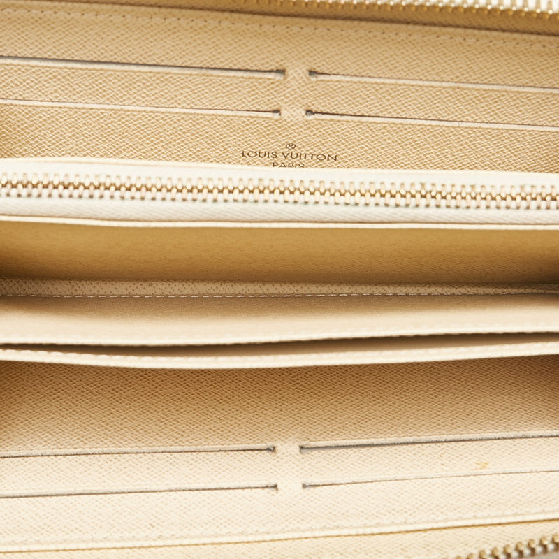 Louis Vuitton Long Zip Wallet in Damier Azur N63503 White