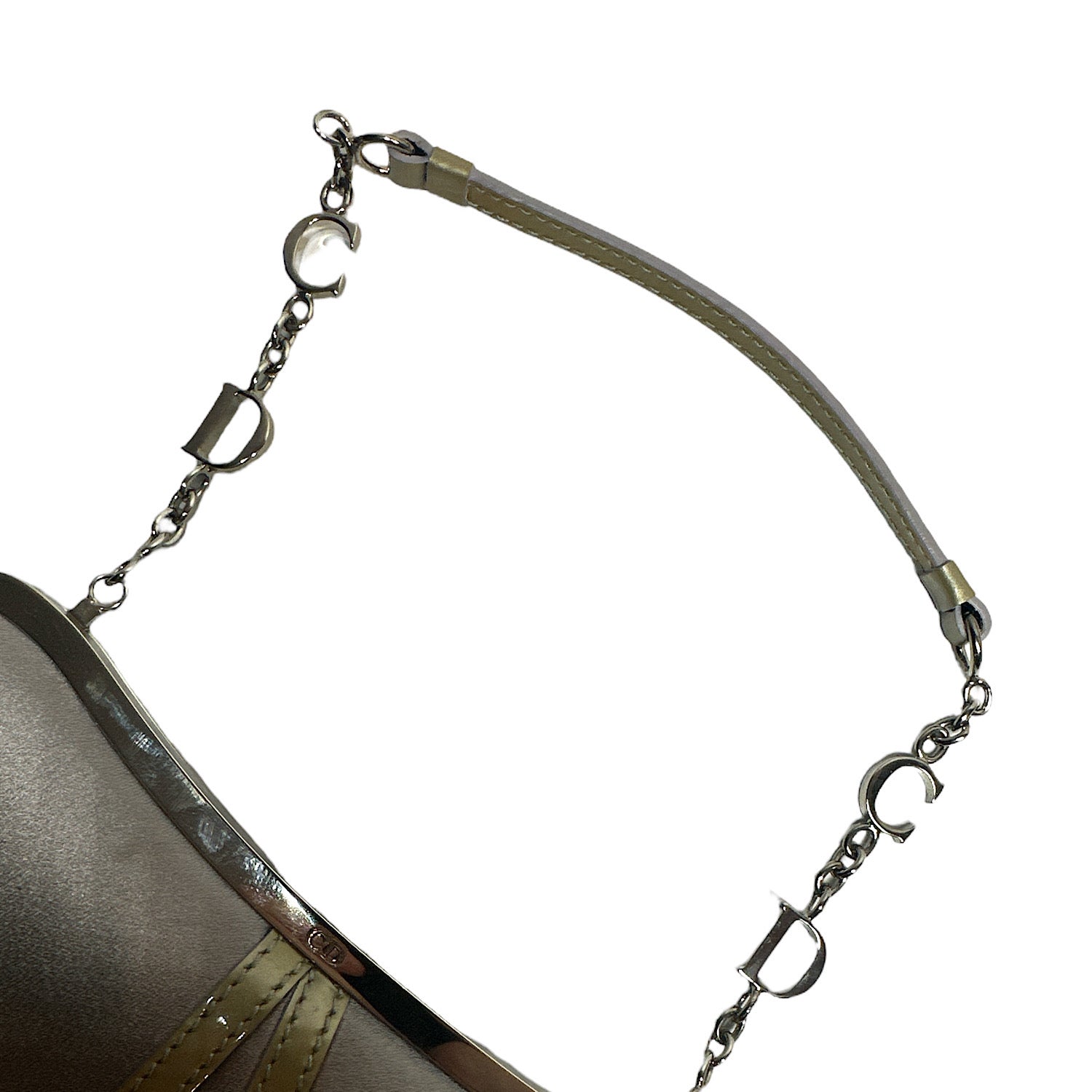 CHRISTIAN DIOR Vintage Mini Satin Saddle Bag