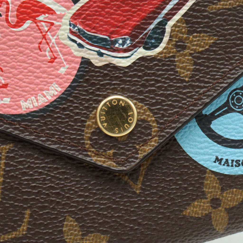 Louis Vuitton Monogram Portfolio Victoria Three Folded Wallet Three Folded Two Colors Jesse World Tour M62151