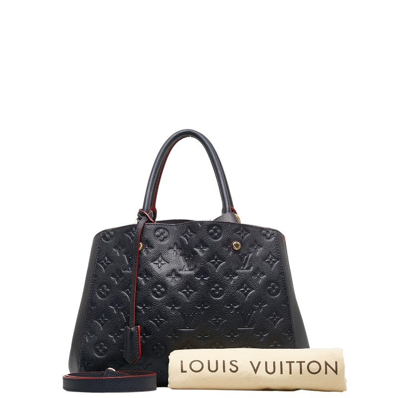 Louis Vuitton Monogram Amplant Montaigne MM Handbag Shoulder Bag 2WAY M42746 Marine Rouge Naïve Leather  Louis Vuitton