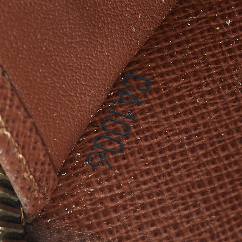 Louis Vuitton Monograms Jeep Wallet Round Fassner Long Wallet M60017 Brown PVC Leather Ladies Louis Vuitton