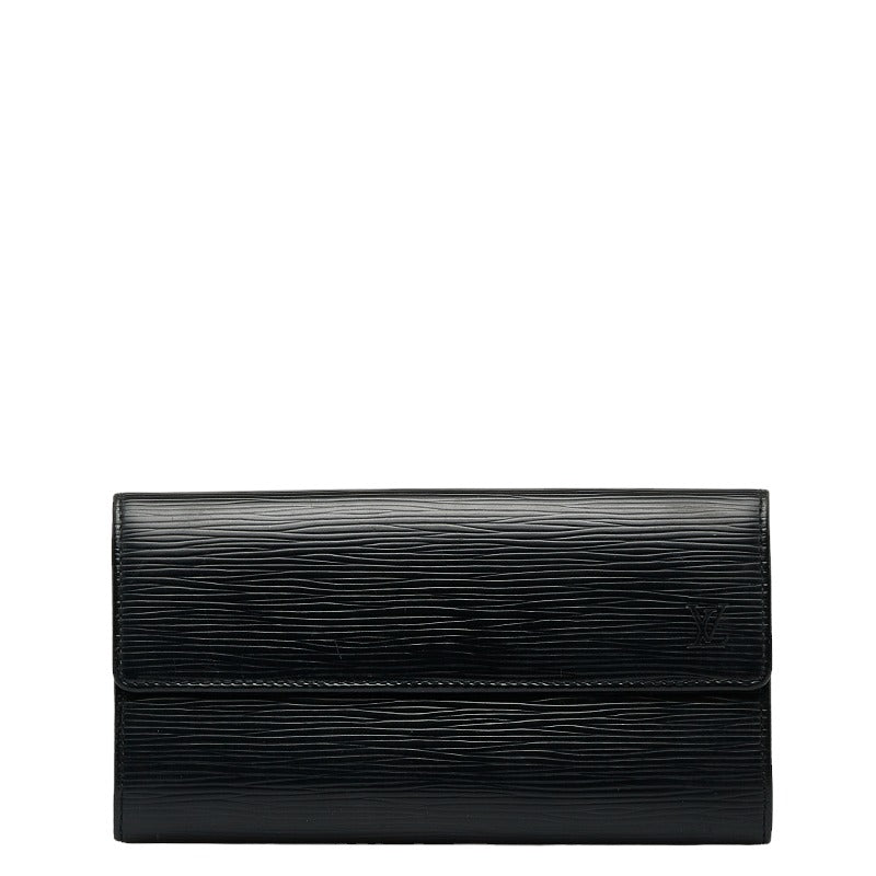 Louis Vuitton Epic Portfolio Sarah Long Wallet M63742 Noir Black Leather Men Louis Vuitton