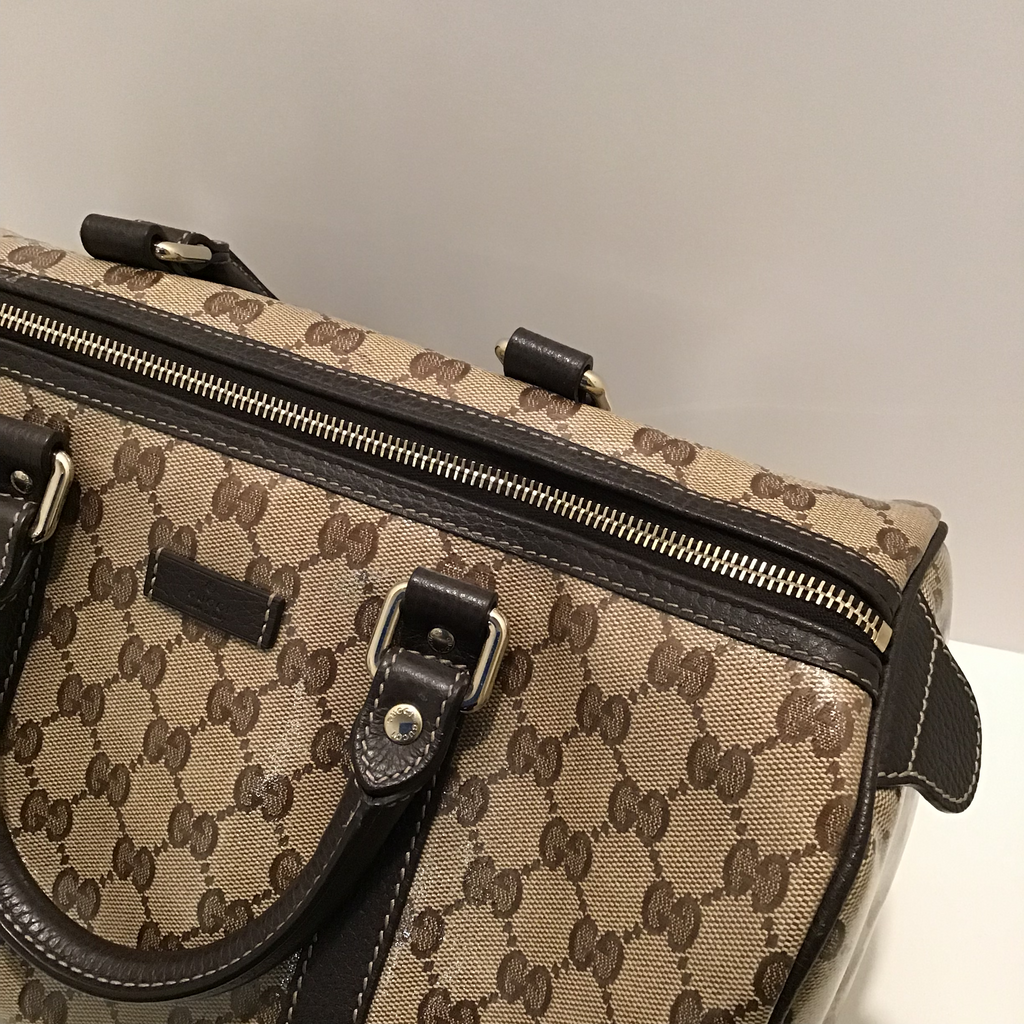 Gucci Boston Patent Leather Bowling Bag