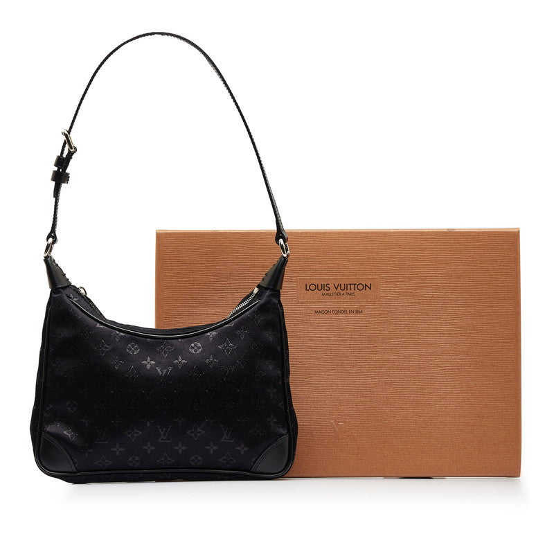 Louis Vuitton Monogram Saten Little Brown Handbag Mini Handbag M92142 Noir Black Saten Leather  Louis Vuitton