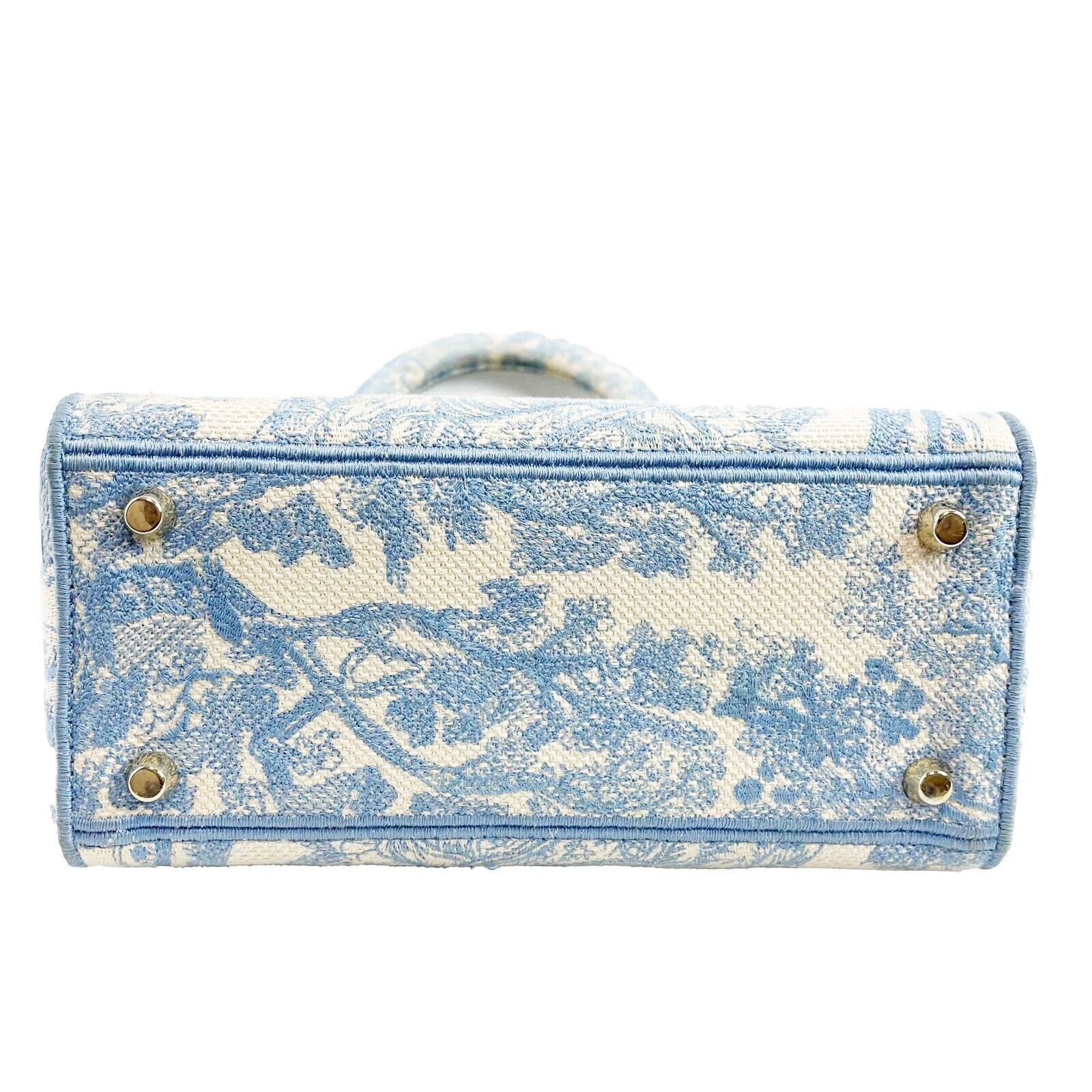 DIOR Toile de Jouy Lady D-Lite Bag Embroidered Canvas Cornflower Blue
