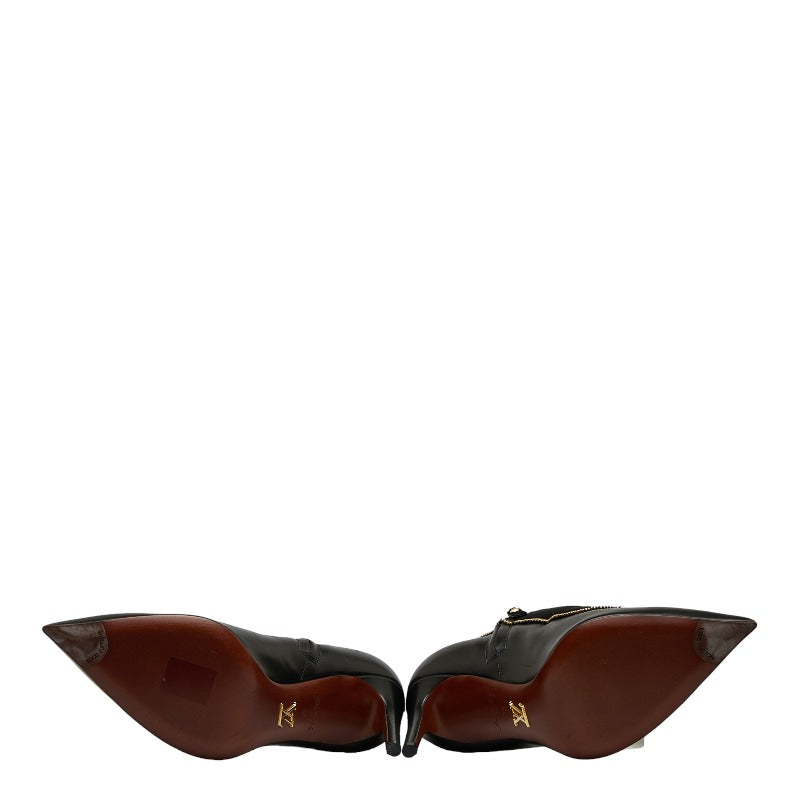 Louis Vuitton Zippoint PinHill Short Boots MA0134 Black Gold Leather Suit  Louis Vuitton