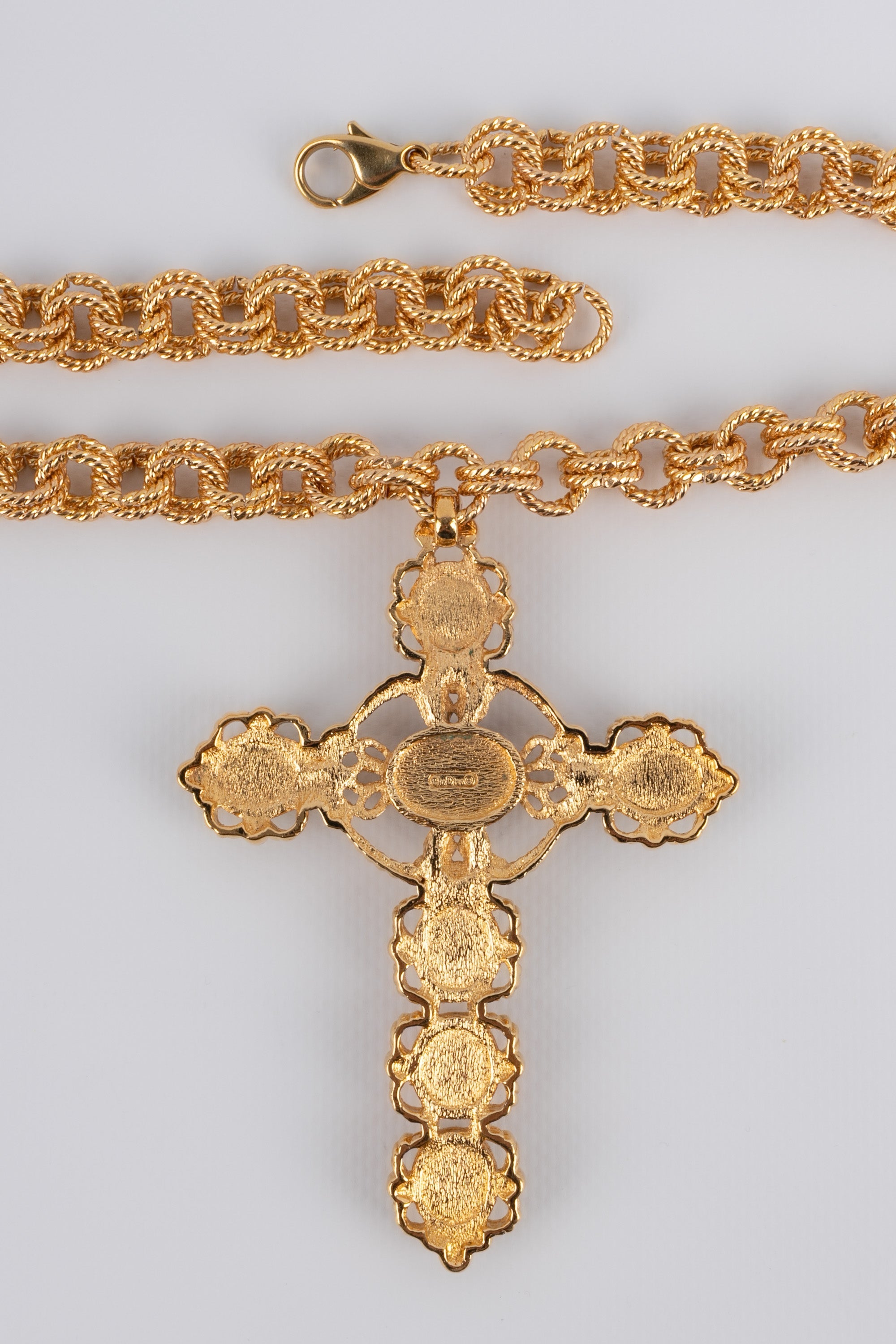 Collier croix Christian Dior