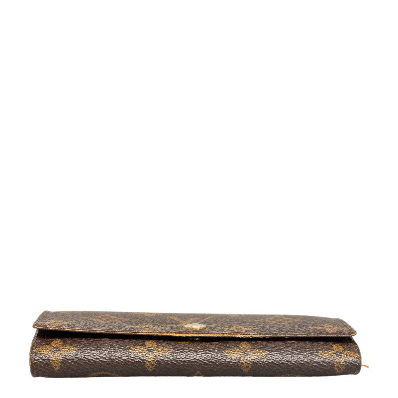 Louis Vuitton Monogram M61735 Double Folded Wallet PVC/Leather Brown