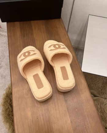 chanel Women's Mules Beige For Women 1.5in/4cm