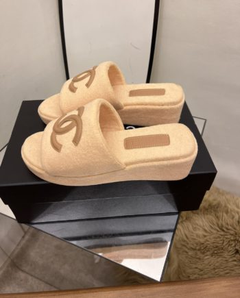 chanel Women's Mules Beige For Women 1.5in/4cm