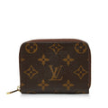Louis Vuitton Monogram Zippe Coinpass Coincase M60067 Brown PVC Leather  Louis Vuitton
