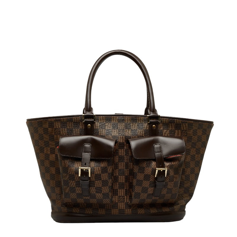 Louis Vuitton Manosque GM Tortured Bag N51120 Eve Brown PVC Leather  Louis Vuitton