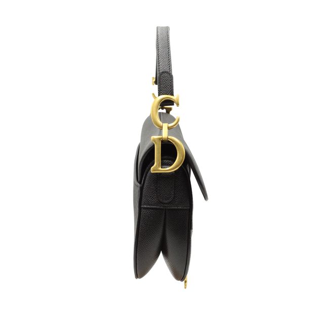 DIOR Black Leather Saddle Bag
