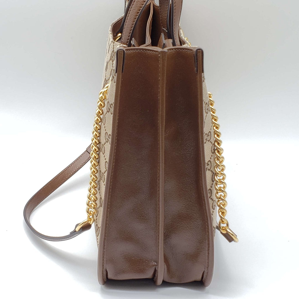 Brand New 1955 Gucci Horsebit Large GG Tote Bag