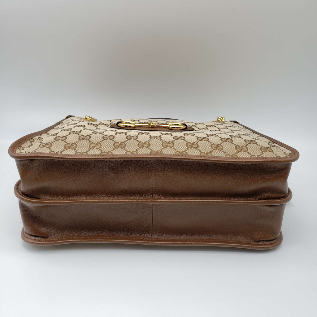 Brand New 1955 Gucci Horsebit Large GG Tote Bag
