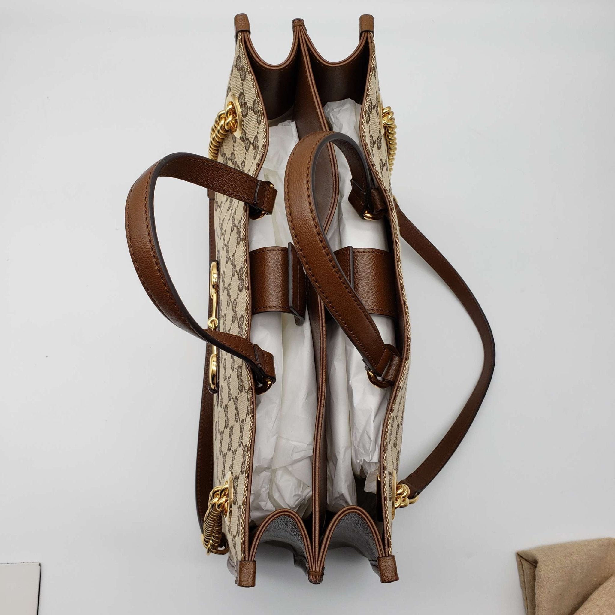 Brand New 1955 Gucci Horsebit Large GG Tote Bag
