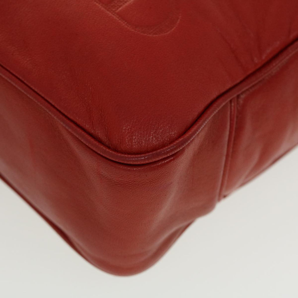 CHRISTIAN DIOR Clutch Bag Leather Red Auth bs5260
