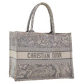 CHRISTIAN DIOR Book Tote Bag Canvas Gray M1286ZTDT_M932 Auth bs6141