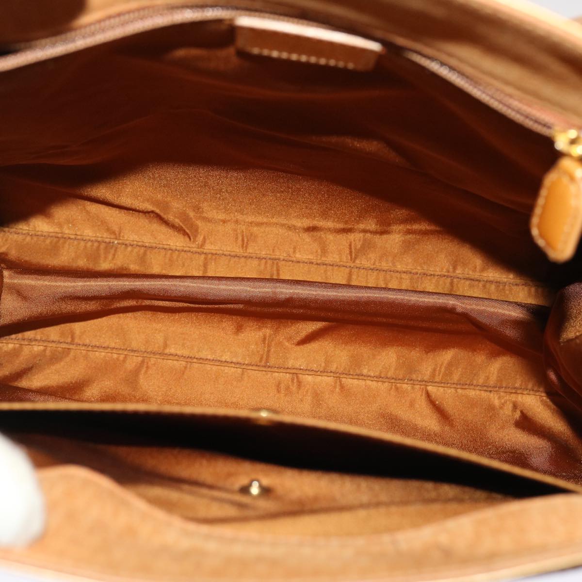 CHRISTIAN DIOR Trotter Canvas Tote Bag Beige Auth bs6841