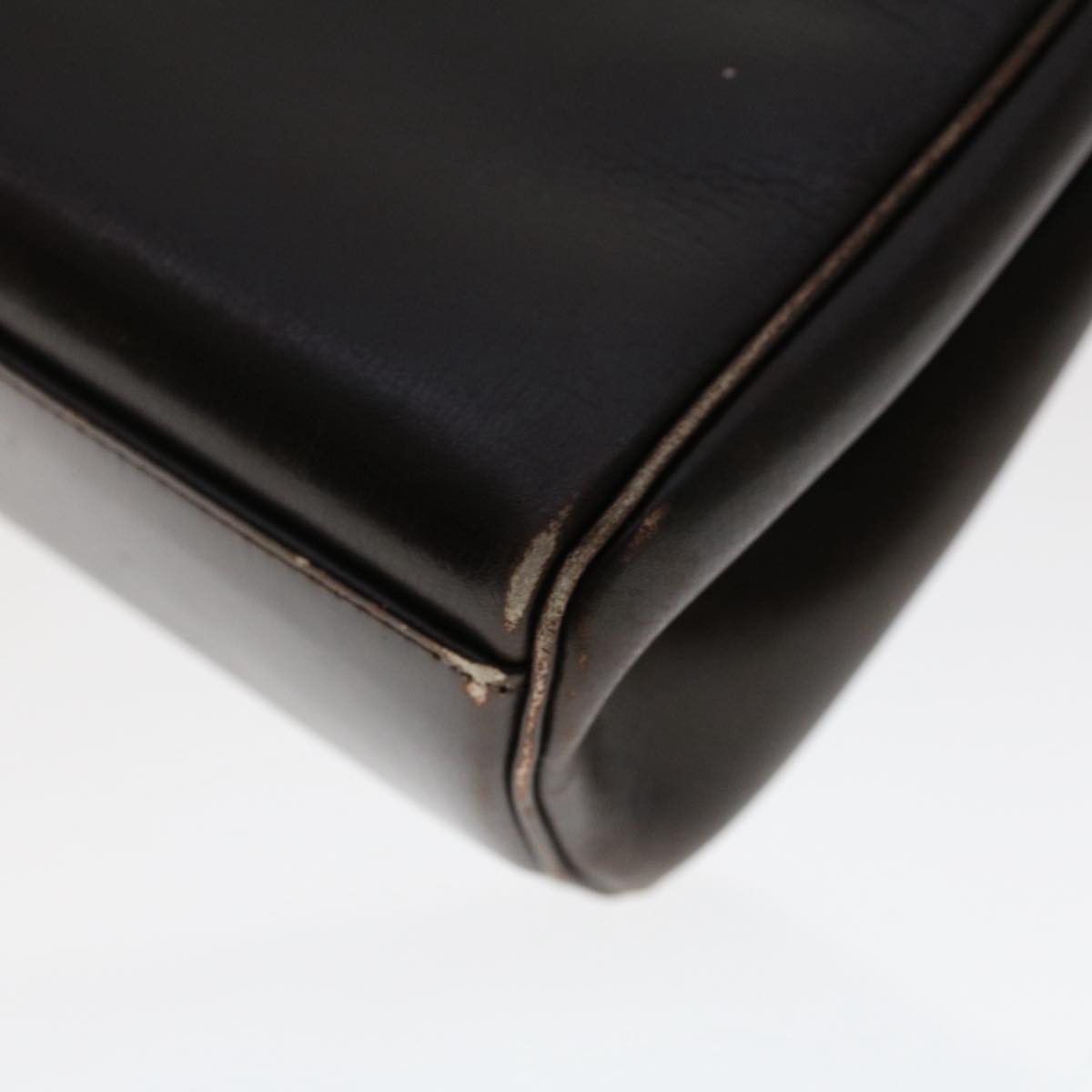 CHRISTIAN DIOR Shoulder Clutch Bag Leather 2Set Khaki Brown Auth bs6885