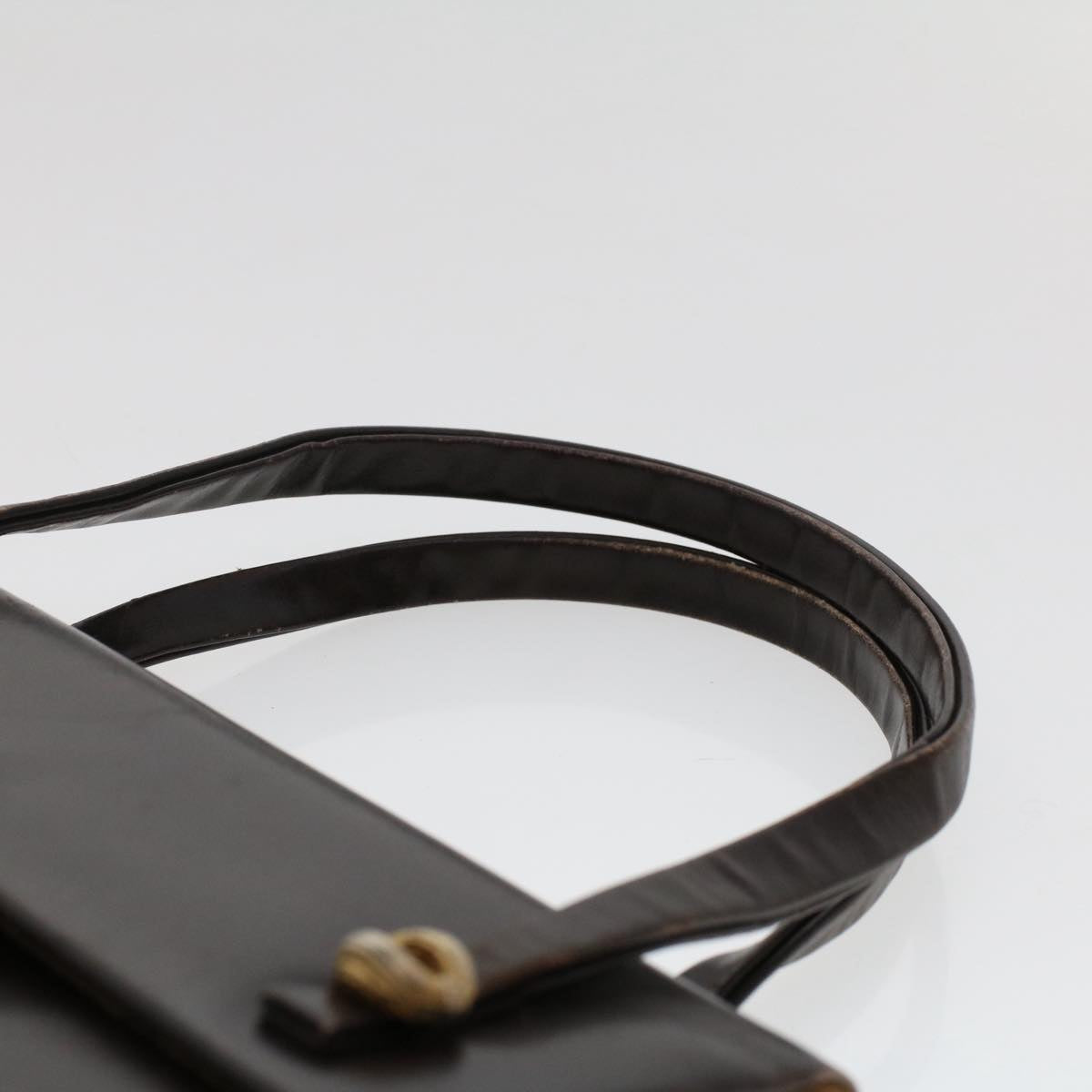 CHRISTIAN DIOR Shoulder Clutch Bag Leather 2Set Khaki Brown Auth bs6885
