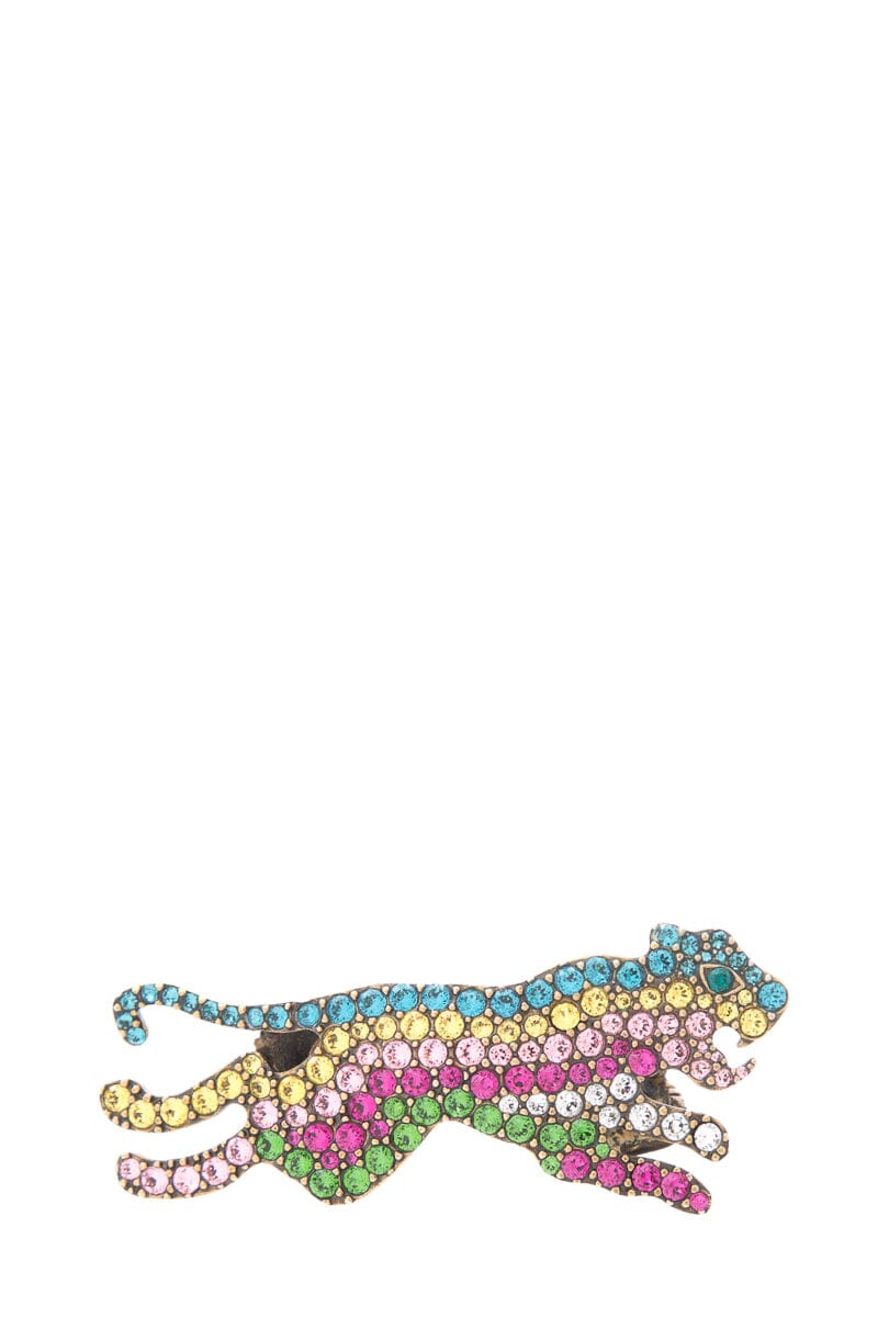 Gucci Multicolor Rhinestone Jaguar Ring SZ M