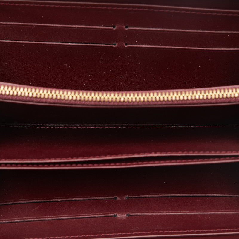 Louis Vuitton Monogram Verney Zippie Wallet Long Wallet M93575 Violet Wine Red Patent Leather  Louis Vuitton