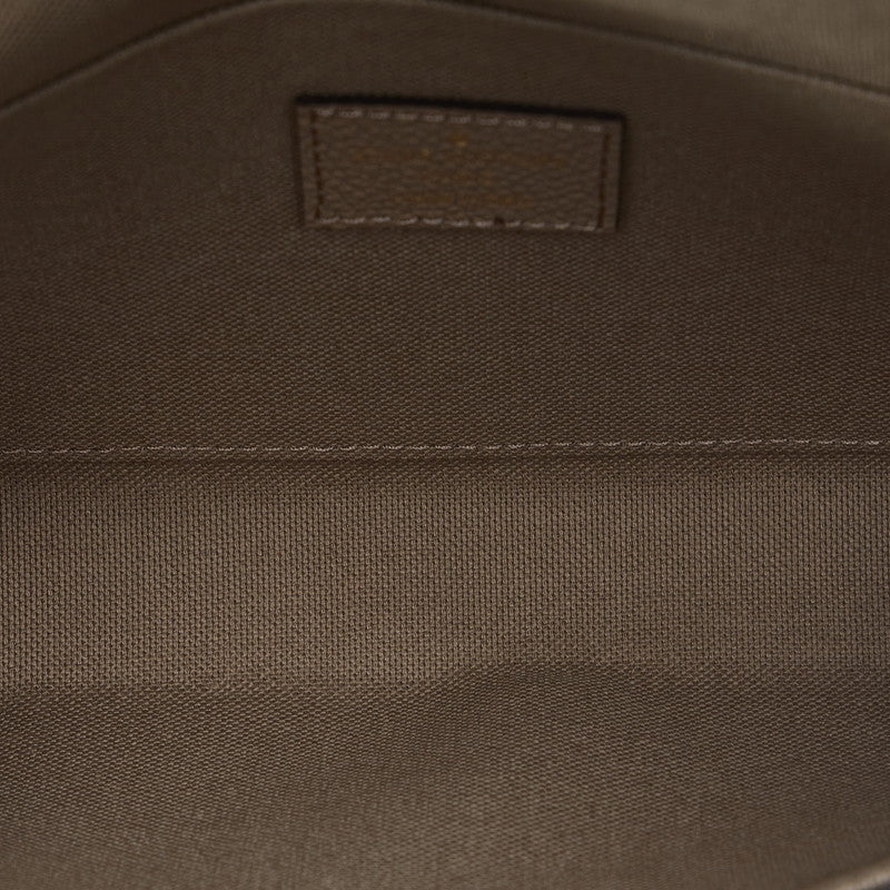Louis Vuitton Monogram Implant Poschet Felice Chain  M82480 Étope Grey Leather  Louis Vuitton