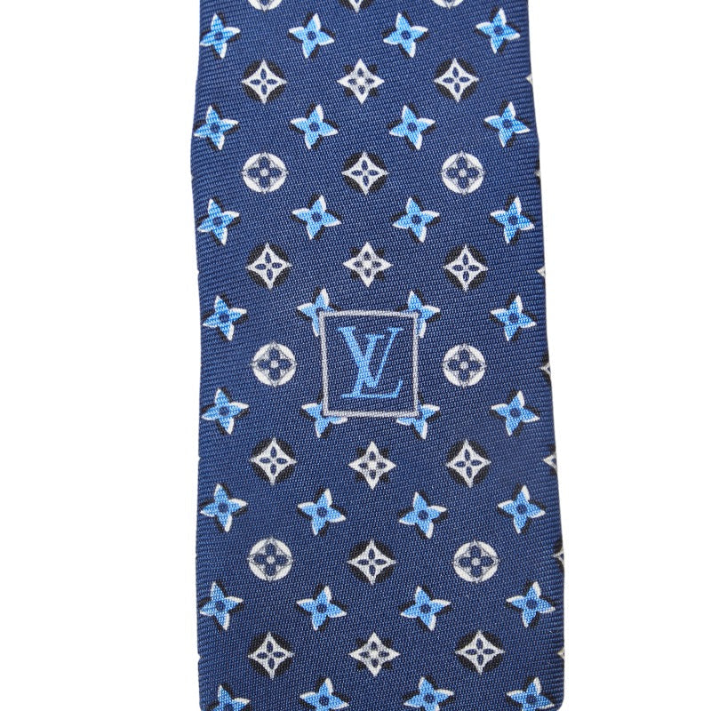 Louis Vuitton Monogram Cravat Cravat M76278 Blue Silk Men's Louis Vuitton