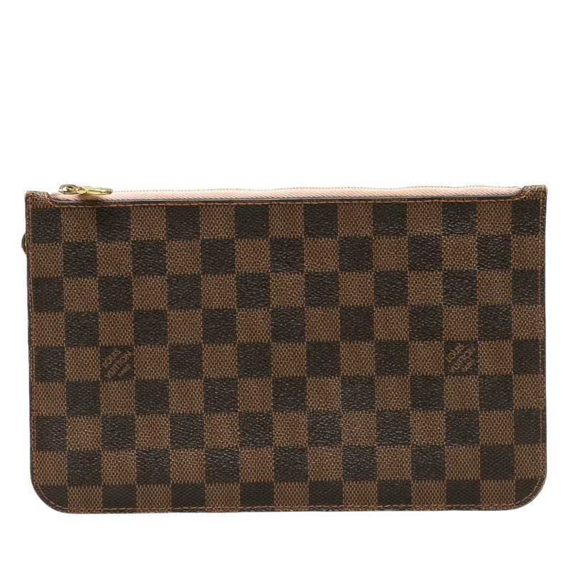 Louis Vuitton Neverfull Pouch Clutch in Damier Brown N41603