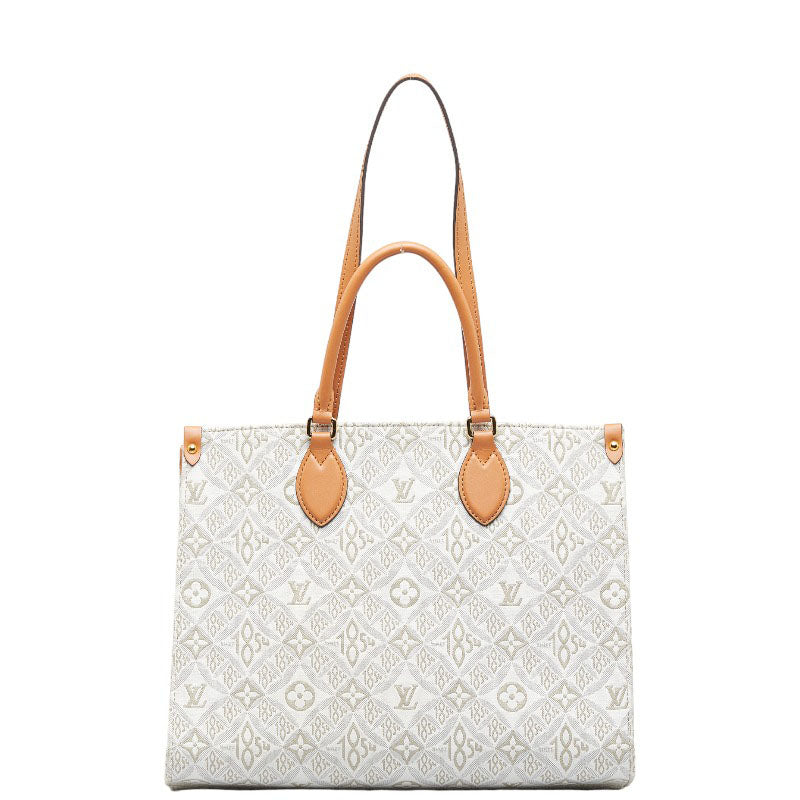 Louis Vuitton Louis Vuitton SINCE1854 M59614 Toddler Bag Leather/Jagard Eckle White Brown Ladies Toddler