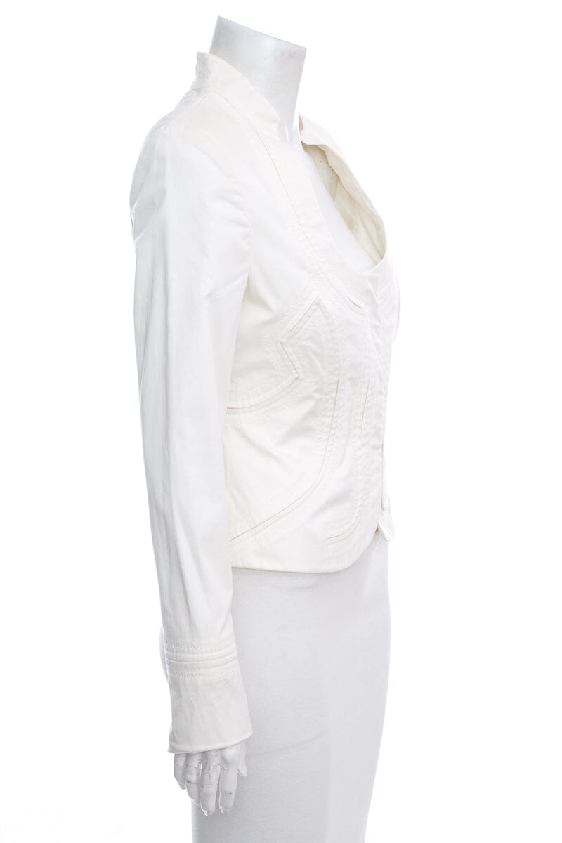 Gucci 2004 White Structured Cropped Top SZ 42