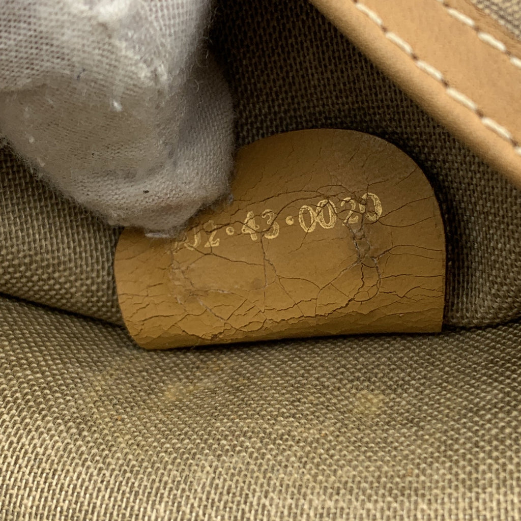 Gucci Vintage Beige Monogram Canvas Web Briefcase Handbag