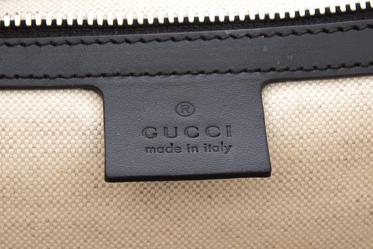 Gucci Black GG Embossed Convertible Duffle