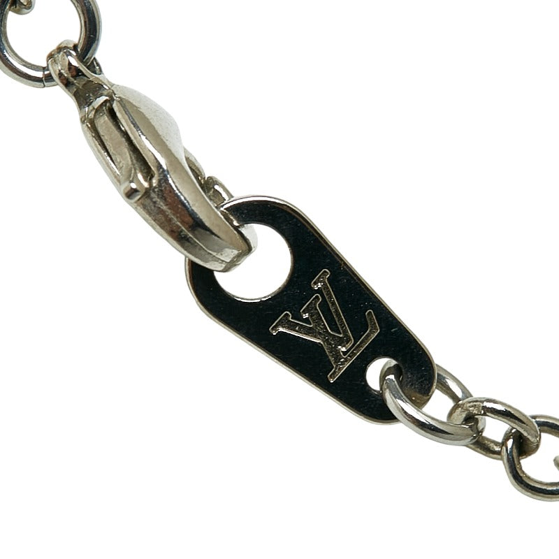 Louis Vuitton Monogram Eclipse Collie Chain Pin-Lock Collar M68875 Silver Metal PVC  Louis Vuitton