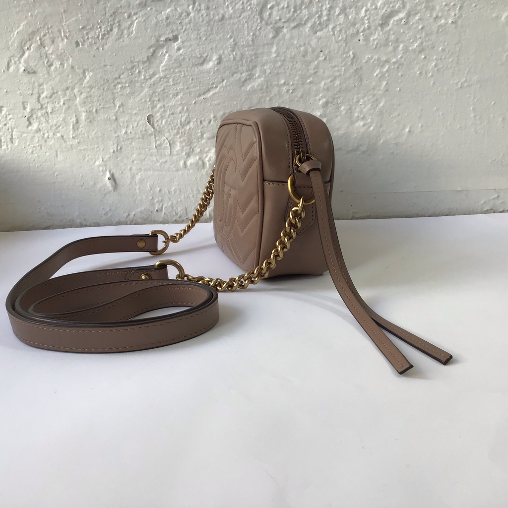 Gucci Marmont Matelassé Mini Dusty Pink