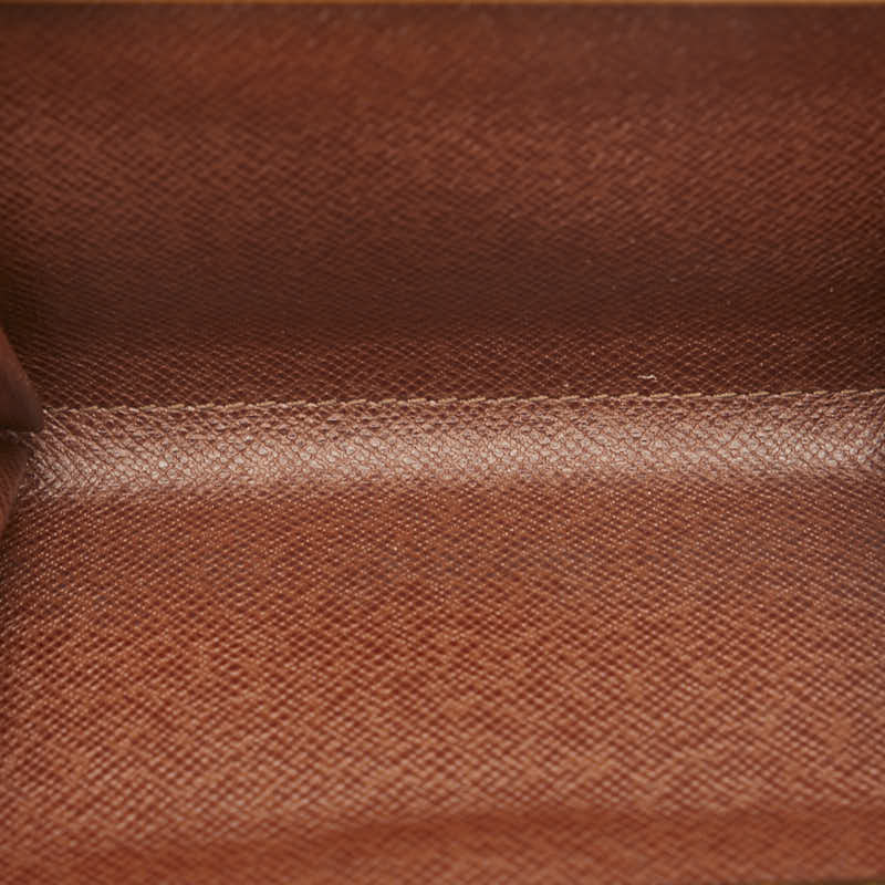 Louis Vuitton Monogram Vienna Double Folded Wallet M61663 Brown PVC Leather  Louis Vuitton