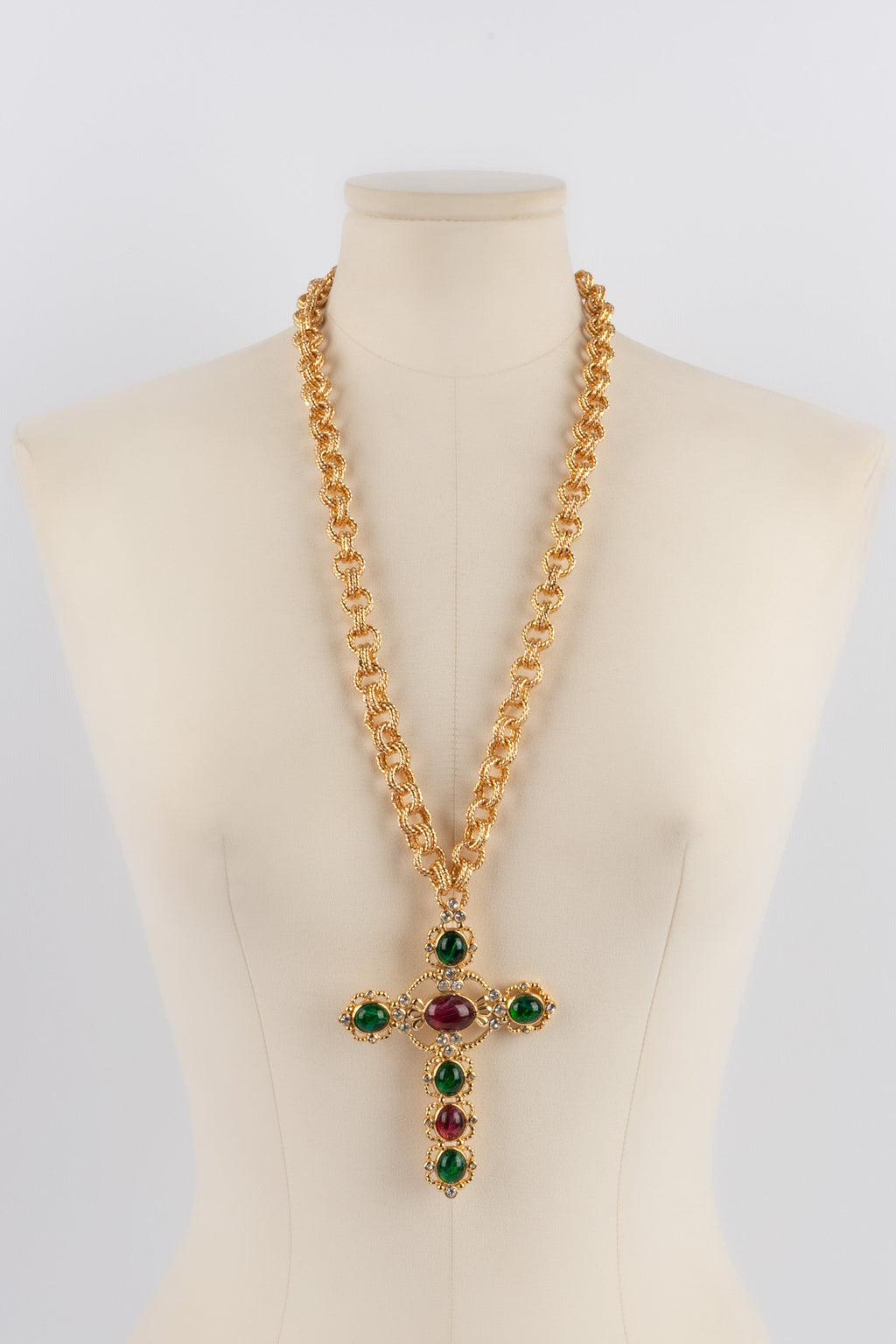 Collier croix Christian Dior