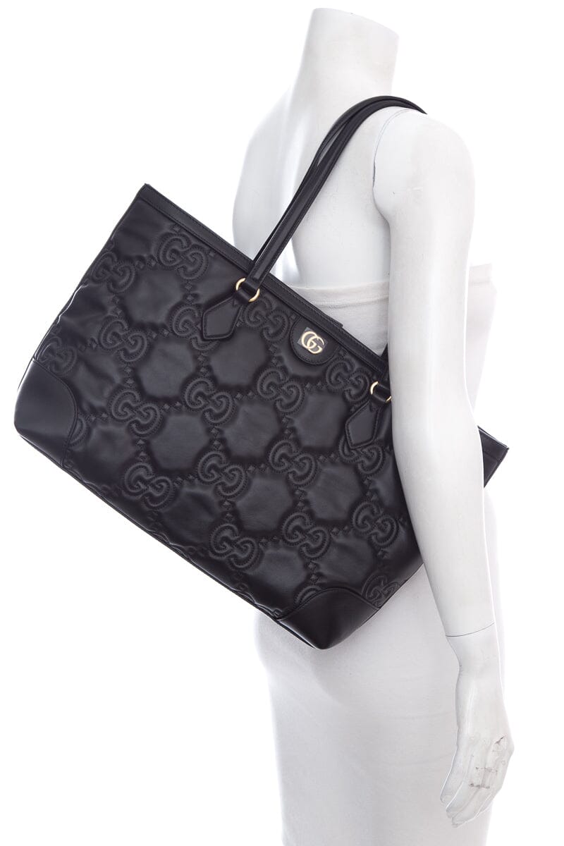 Gucci Black Puff Leather Tote