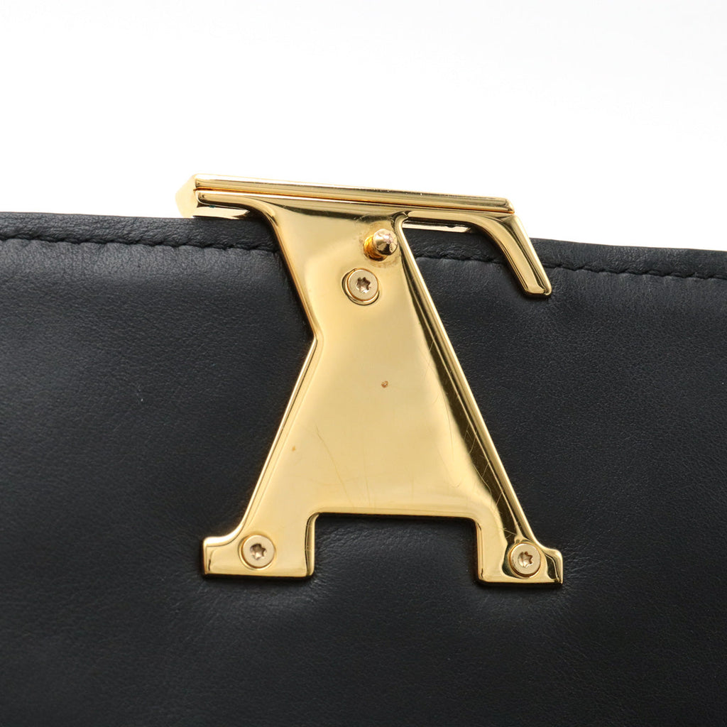 Louis Vuitton Louis Vuitton Portfolio Capsicum Flower  Two Folded Wallet Ramsin Leather Noir Black M68590