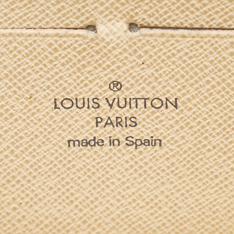 Louis Vuitton Long Zip Wallet in Damier Azur N63503 White