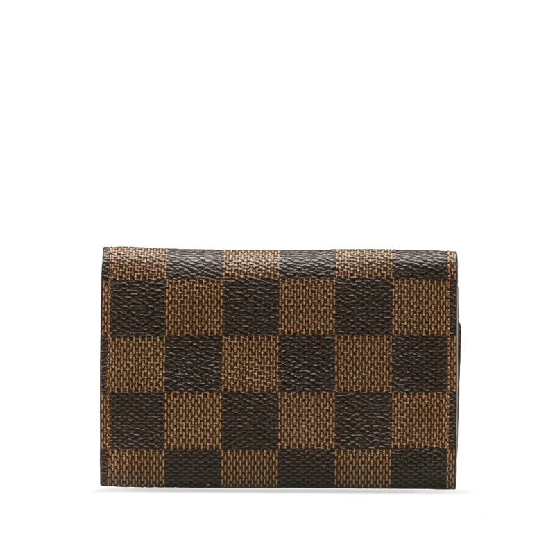 Louis Vuitton Damiere Multicle 6 6 Series Keycase N62630 Brown PVC Leather Lady Louis Vuitton