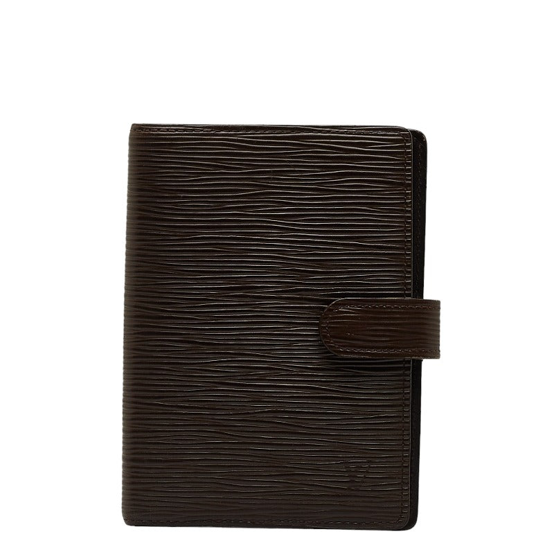 Louis Vuitton Epic Agenda PM Handbook Cover Book Cover R2005D Mokka Brown Leather Ladies Louis Vuitton