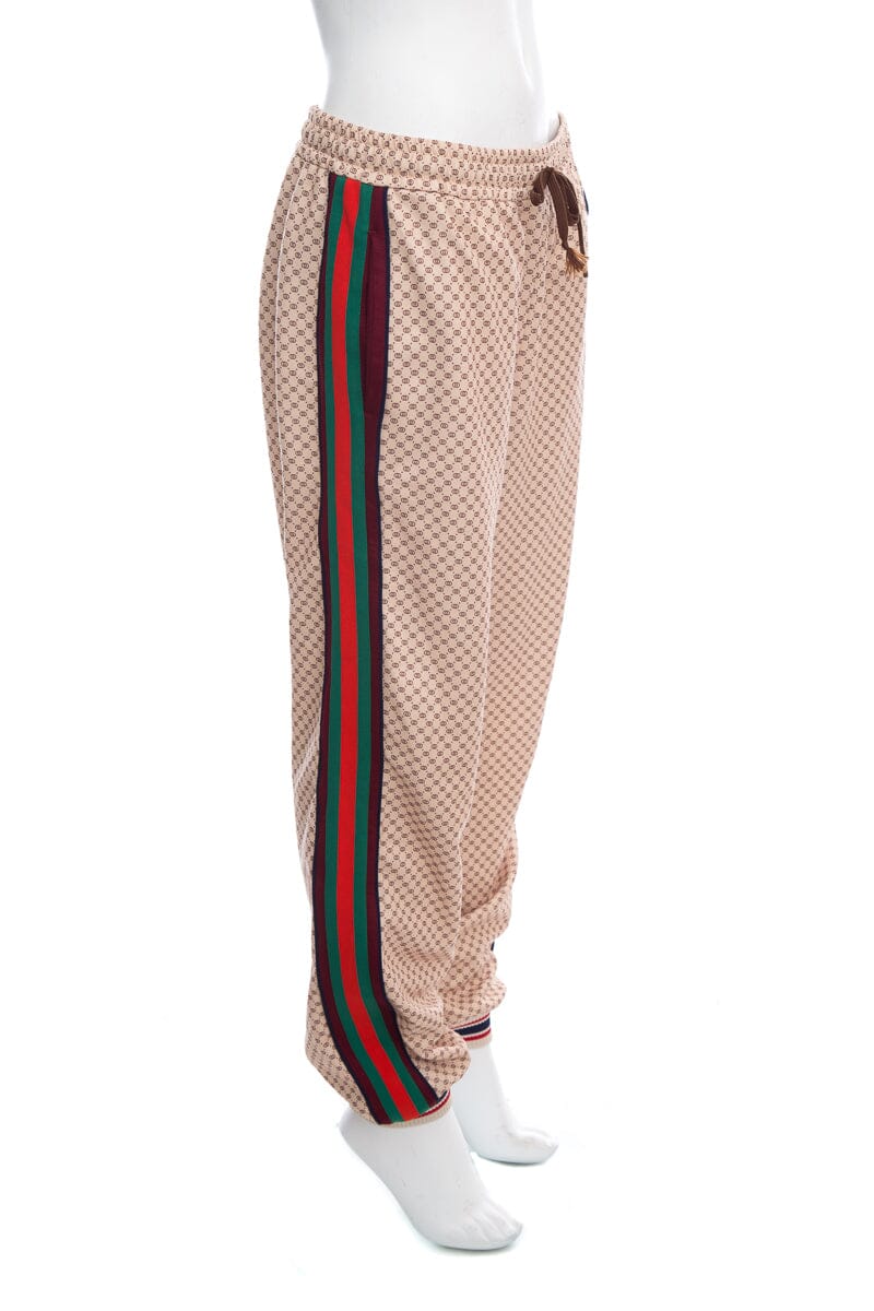 Gucci Monogram Web Stripe Detail Joggers SZ XL