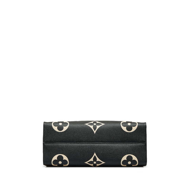 Louis Vuitton Monogram Implant Onzagor GM Handbag Shoulder Bag 2WAY M45945 Black Ivory Leather  Louis Vuitton