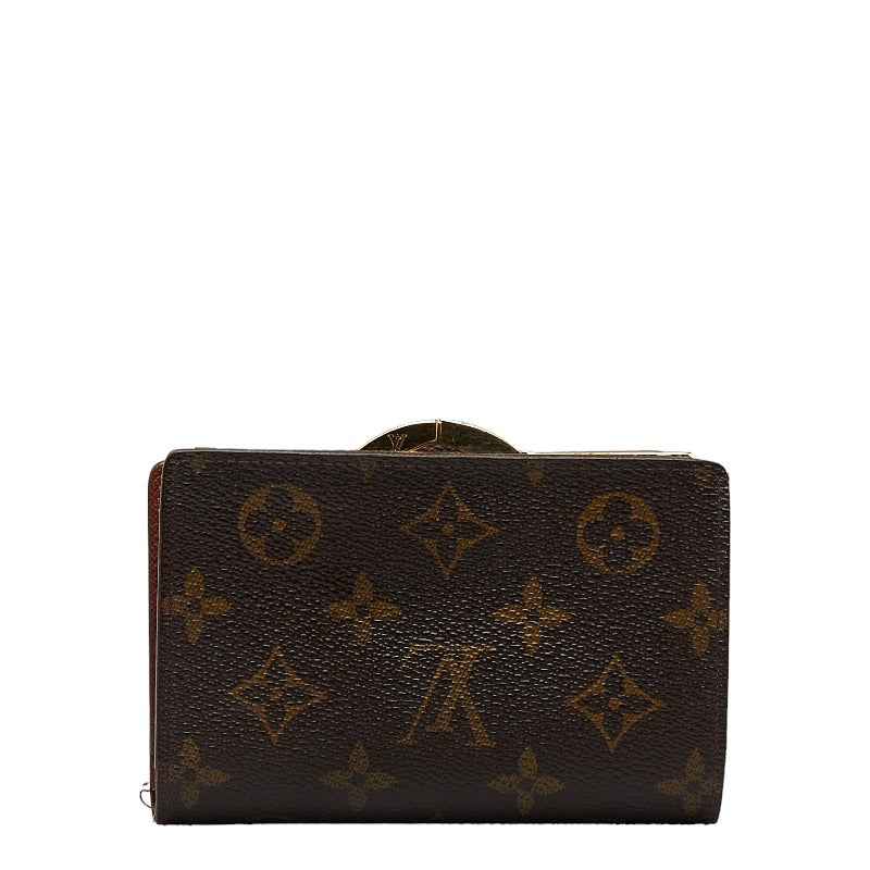 Louis Vuitton Monogram M61674 Double Folded Wallet PVC/Leather Brown