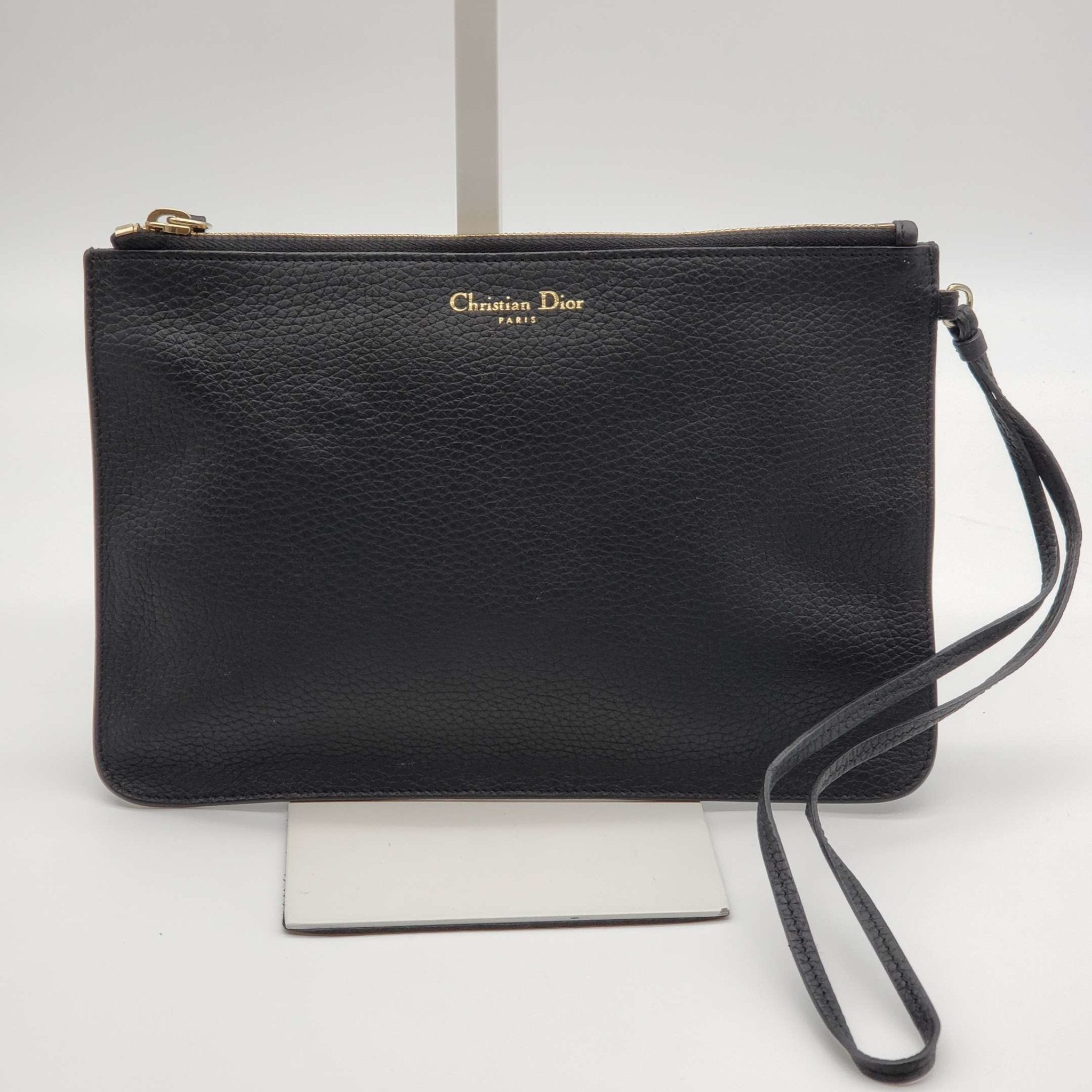 Christian Dior Leather Black Wristlet