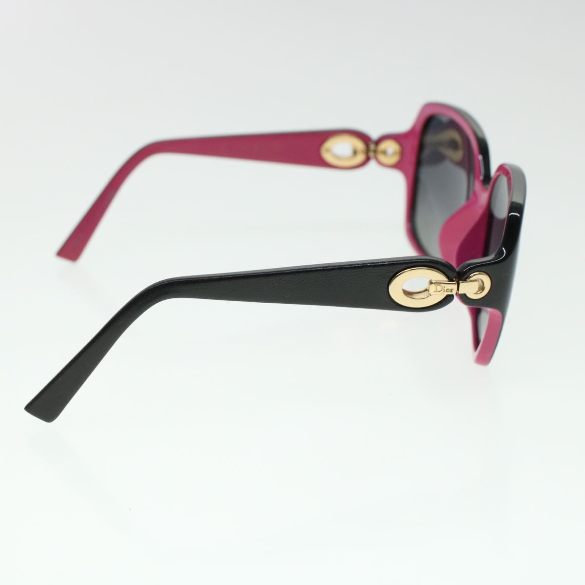 CHRISTIAN DIOR Sunglasses Black Pink Auth cl607