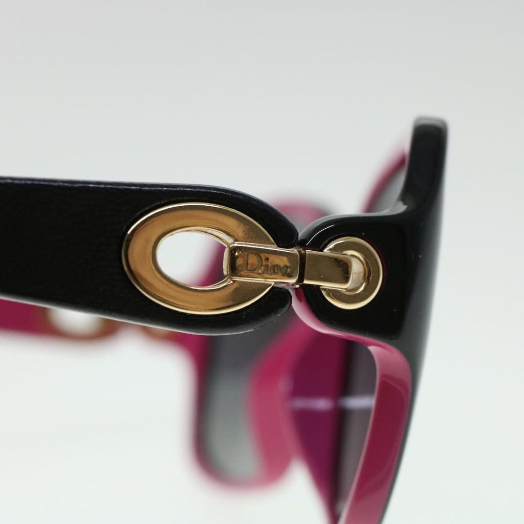 CHRISTIAN DIOR Sunglasses Black Pink Auth cl607