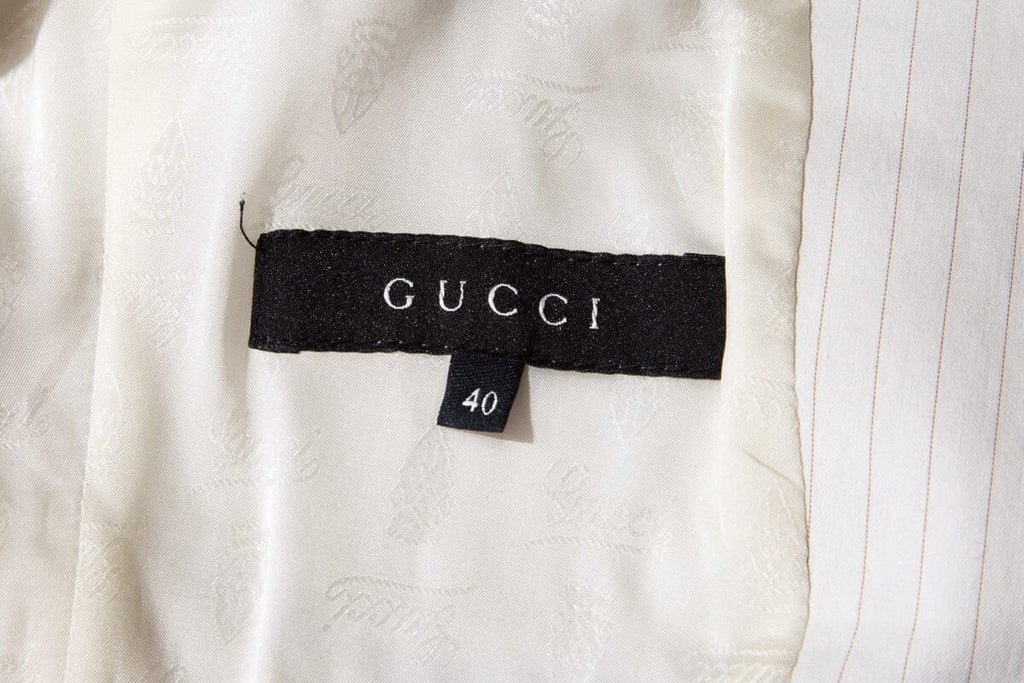 Gucci Ivory Pinstripe Blazer SZ 40